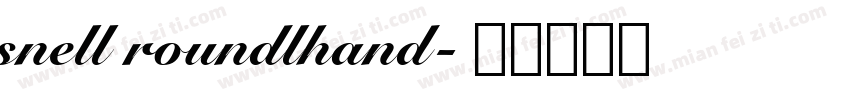 snell roundlhand字体转换